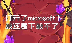 打开了microsoft下载还是下载不了