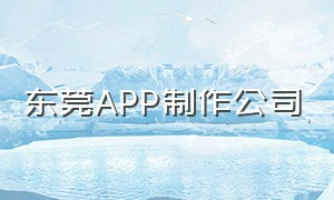 东莞APP制作公司