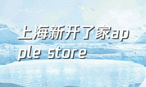 上海新开了家apple store