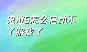 鬼泣5怎么启动不了游戏了