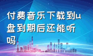 付费音乐下载到u盘到期后还能听吗