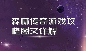 森林传奇游戏攻略图文详解