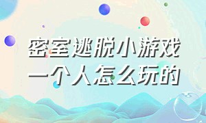 密室逃脱小游戏一个人怎么玩的