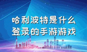 哈利波特是什么登录的手游游戏