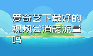 爱奇艺下载好的视频会消耗流量吗