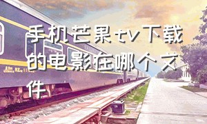 手机芒果tv下载的电影在哪个文件