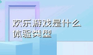 欢乐游戏是什么体验类型