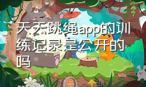 天天跳绳app的训练记录是公开的吗