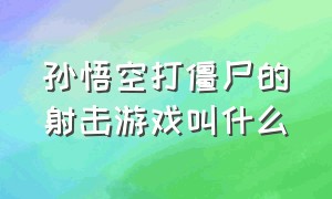 孙悟空打僵尸的射击游戏叫什么