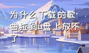 为什么下载的歌曲拉到u盘上放不了