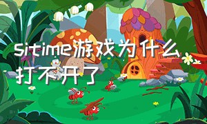 sitime游戏为什么打不开了