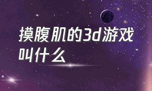 摸腹肌的3d游戏叫什么