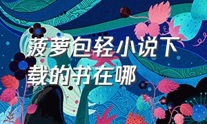 菠萝包轻小说下载的书在哪