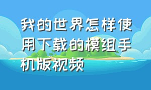 我的世界怎样使用下载的模组手机版视频