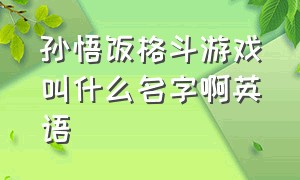 孙悟饭格斗游戏叫什么名字啊英语