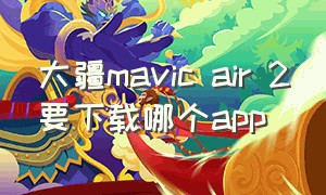 大疆mavic air 2要下载哪个app