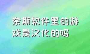 奈斯软件里的游戏是汉化的吗