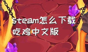 steam怎么下载吃鸡中文版