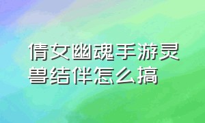 倩女幽魂手游灵兽结伴怎么搞