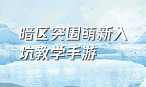 暗区突围萌新入坑教学手游