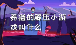 养猫的解压小游戏叫什么