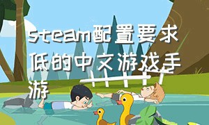 steam配置要求低的中文游戏手游