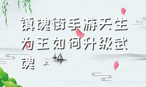 镇魂街手游天生为王如何升级武魂