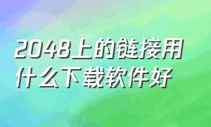 2048上的链接用什么下载软件好