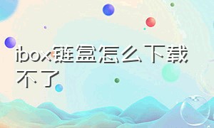 ibox链盒怎么下载不了