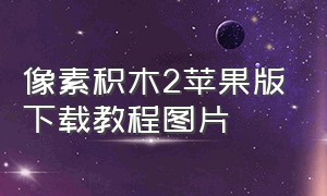 像素积木2苹果版下载教程图片