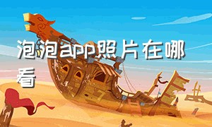 泡泡app照片在哪看