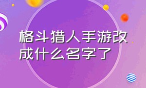 格斗猎人手游改成什么名字了