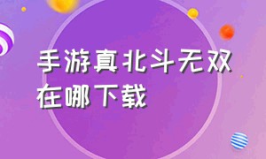 手游真北斗无双在哪下载