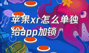 苹果xr怎么单独给app加锁