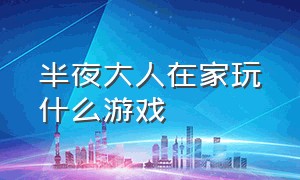 半夜大人在家玩什么游戏