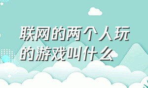 联网的两个人玩的游戏叫什么