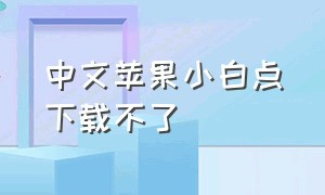 中文苹果小白点下载不了