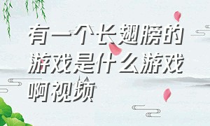 有一个长翅膀的游戏是什么游戏啊视频