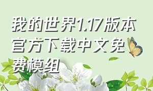 我的世界1.17版本官方下载中文免费模组