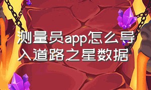 测量员app怎么导入道路之星数据