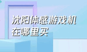 沈阳体感游戏机在哪里买