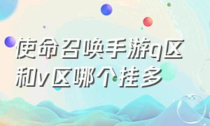 使命召唤手游q区和v区哪个挂多