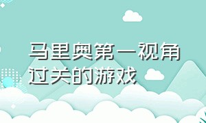 马里奥第一视角过关的游戏