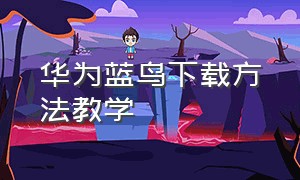 华为蓝鸟下载方法教学