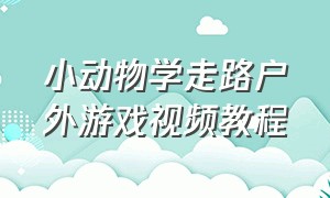 小动物学走路户外游戏视频教程