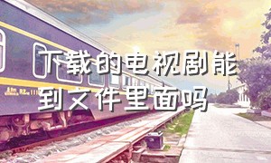 下载的电视剧能到文件里面吗