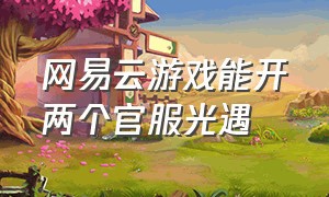 网易云游戏能开两个官服光遇