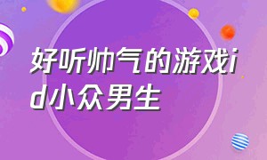 好听帅气的游戏id小众男生