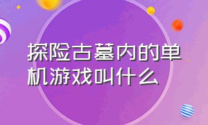 探险古墓内的单机游戏叫什么