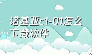 诺基亚c1-01怎么下载软件